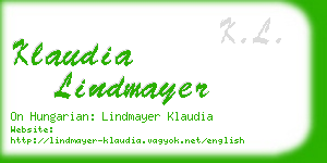 klaudia lindmayer business card